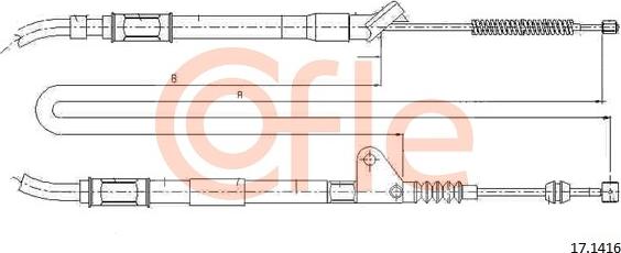 Cofle 17.1416 - Cable, parking brake onlydrive.pro