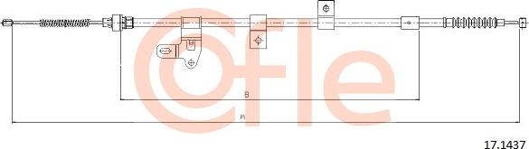 Cofle 17.1437 - Cable, parking brake onlydrive.pro