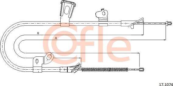 Cofle 17.1074 - Cable, parking brake onlydrive.pro