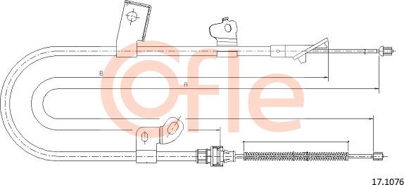 Cofle 17.1076 - Cable, parking brake onlydrive.pro