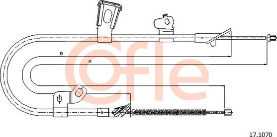 Cofle 17.1070 - Cable, parking brake onlydrive.pro