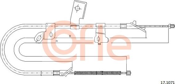 Cofle 17.1071 - Cable, parking brake onlydrive.pro