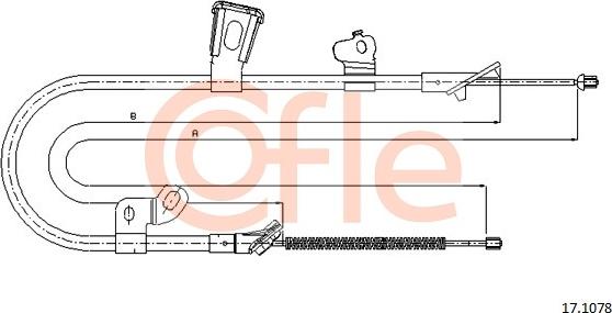 Cofle 17.1078 - Cable, parking brake onlydrive.pro