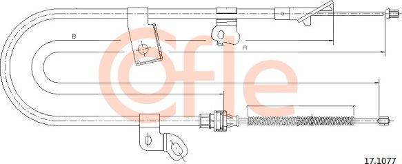 Cofle 17.1077 - Cable, parking brake onlydrive.pro