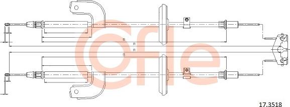 Cofle 17.3518 - Cable, parking brake onlydrive.pro