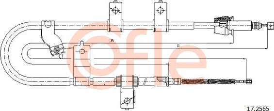 Cofle 17.2565 - Cable, parking brake onlydrive.pro