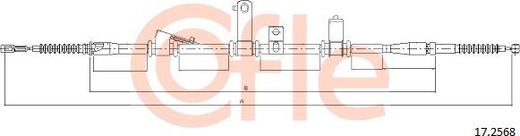 Cofle 17.2568 - Cable, parking brake onlydrive.pro