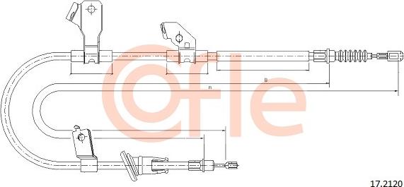 Cofle 17.2120 - Cable, parking brake onlydrive.pro