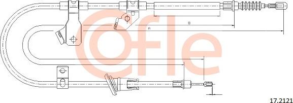 Cofle 17.2121 - Cable, parking brake onlydrive.pro