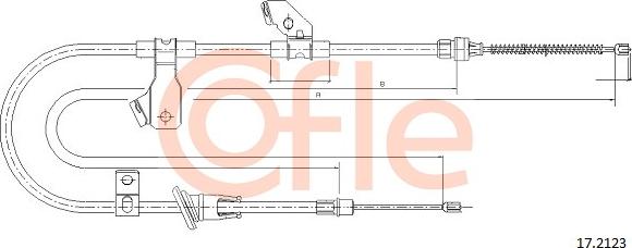 Cofle 17.2123 - Cable, parking brake onlydrive.pro