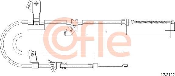 Cofle 17.2122 - Cable, parking brake onlydrive.pro