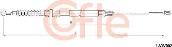 Cofle 1.VK002 - Cable, parking brake onlydrive.pro