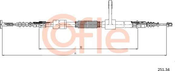 Cofle 251.34 - Cable, parking brake onlydrive.pro