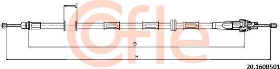 Cofle 92.20.160B501 - Cable, parking brake onlydrive.pro