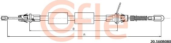 Cofle 20.160B080 - Cable, parking brake onlydrive.pro