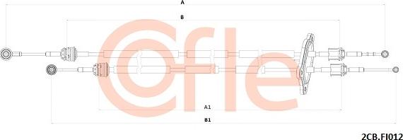 Cofle 2CB.FI012 - Трос, наконечник, ступенчатая коробка передач onlydrive.pro