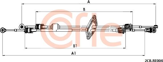 Cofle 92.2CB.RE004 - Cable, tip, manual transmission onlydrive.pro