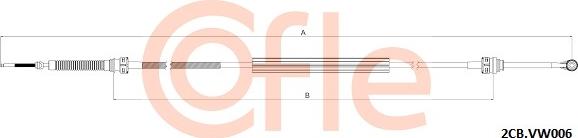 Cofle 92.2CB.VK006 - Трос, наконечник, ступенчатая коробка передач onlydrive.pro