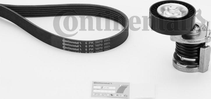 Contitech 6 PK 1070 K1 - V formos rumbuotas diržas, komplektas onlydrive.pro