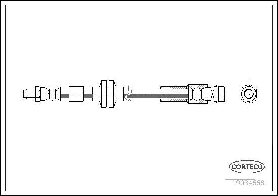 Corteco 19034668 - Тормозной шланг onlydrive.pro