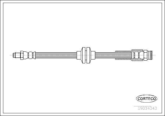 Corteco 19034343 - Тормозной шланг onlydrive.pro