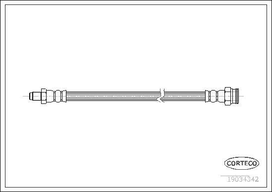 Corteco 19034342 - Тормозной шланг onlydrive.pro