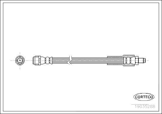 Corteco 19035288 - Тормозной шланг onlydrive.pro