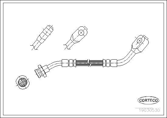 Corteco 19030530 - Тормозной шланг onlydrive.pro