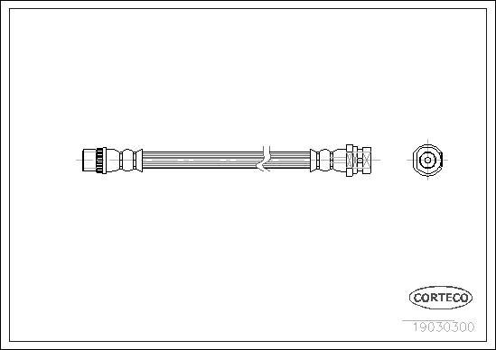 Corteco 19030300 - Тормозной шланг onlydrive.pro