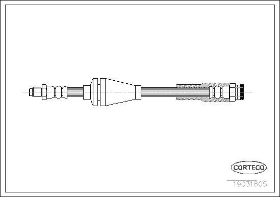 Corteco 19031605 - Тормозной шланг onlydrive.pro