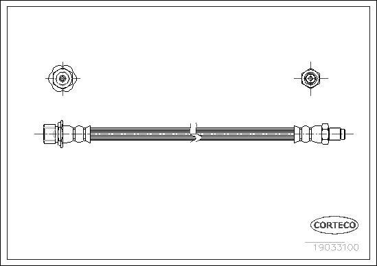 Corteco 19033100 - Brake Hose onlydrive.pro