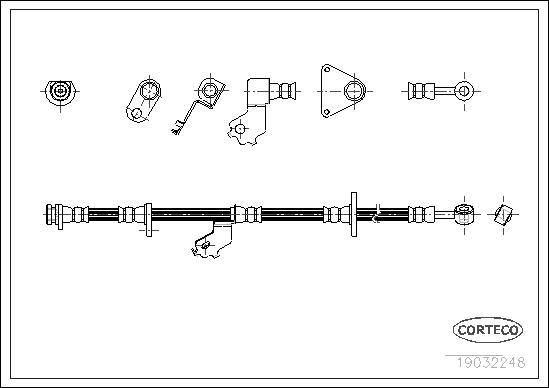 Corteco 19032248 - Pidurivoolik onlydrive.pro