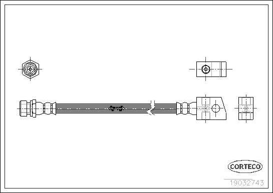 Corteco 19032743 - Brake Hose onlydrive.pro