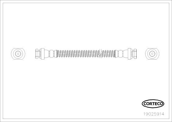 Corteco 19025914 - Тормозной шланг onlydrive.pro