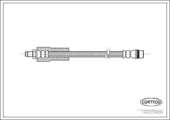 Corteco 19025988 - Тормозной шланг onlydrive.pro