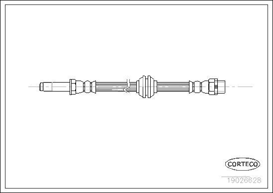 Corteco 19026628 - Тормозной шланг onlydrive.pro