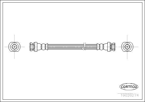 Corteco 19026274 - Тормозной шланг onlydrive.pro