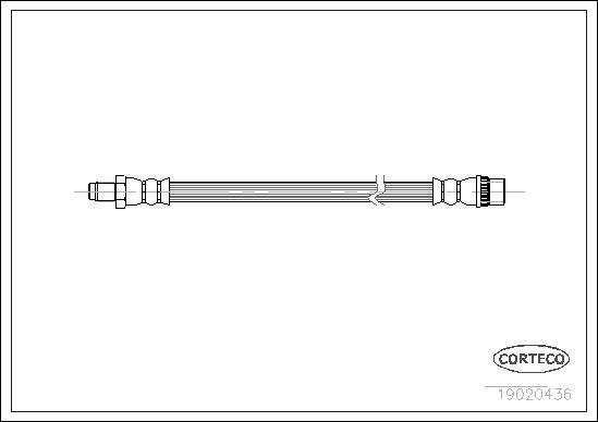 Corteco 19020436 - Тормозной шланг onlydrive.pro