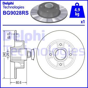 Delphi BG9028RS - Stabdžių diskas onlydrive.pro