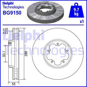 Delphi BG9150 - Brake Disc onlydrive.pro