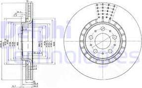 Delphi BG9783C - Тормозной диск onlydrive.pro