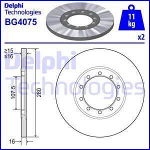 Delphi BG4075 - Тормозной диск onlydrive.pro