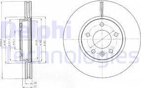 Delphi BG4278-C - Тормозной диск onlydrive.pro