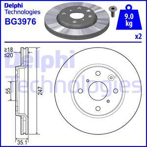 Delphi BG3976 - Brake Disc onlydrive.pro