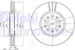 Delphi BG3035-C - Тормозной диск onlydrive.pro