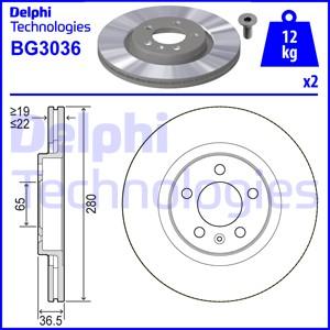 Delphi BG3036 - Тормозной диск onlydrive.pro