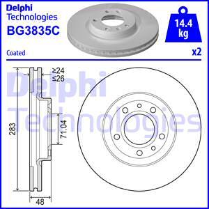 Delphi BG3835C - Brake Disc onlydrive.pro