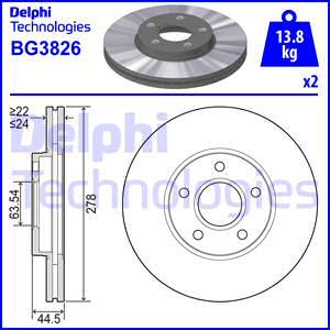 Delphi BG3826 - Brake Disc onlydrive.pro