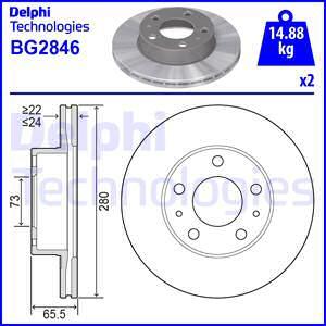 Delphi BG2846 - Тормозной диск onlydrive.pro