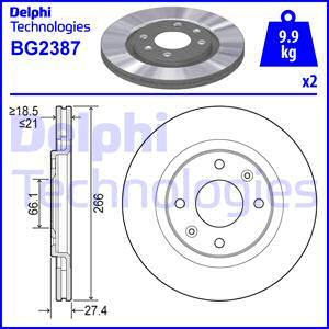 Delphi BG2387 - Brake Disc onlydrive.pro